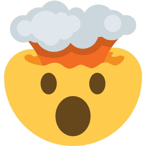 Exploding Head Emoji from Twemoji Set