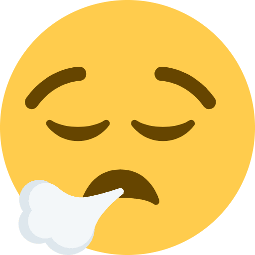 Face Exhaling Emoji from Twemoji Emoji Set