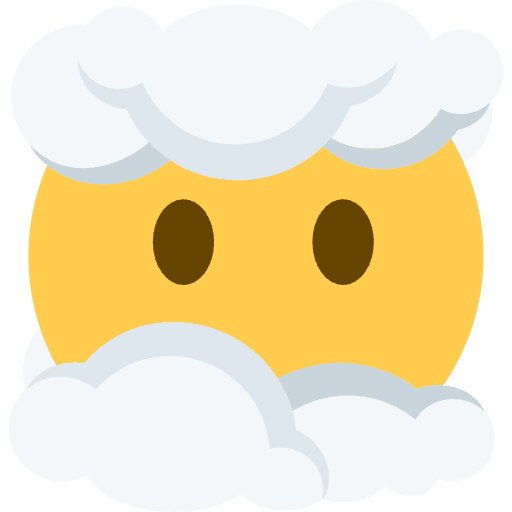 Face In Clouds Emoji from Twemoji Set