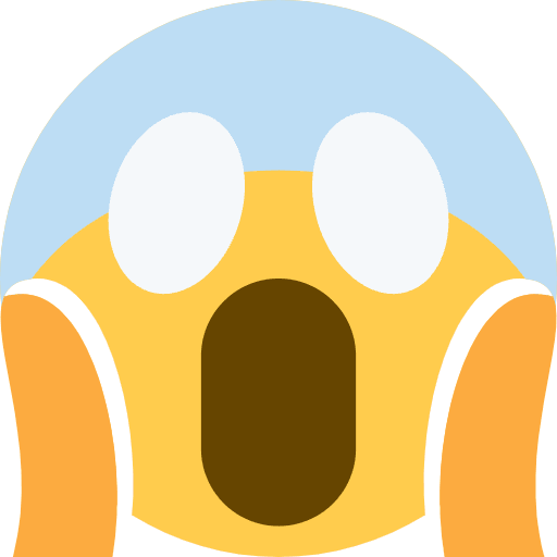Face Screaming In Fear Emoji from Twemoji Emoji Set