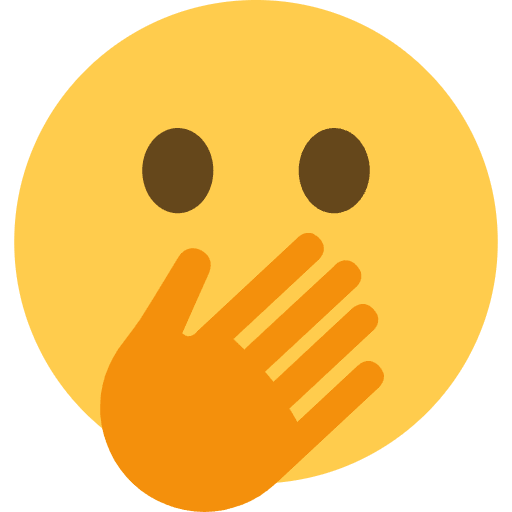 Face With Open Eyes And Hand Over Mouth Emoji from Twemoji Emoji Set