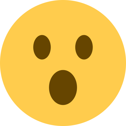 Face With Open Mouth Emoji from Twemoji Set