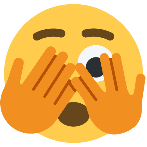 Face With Peeking Eye Emoji from Twemoji Emoji Set