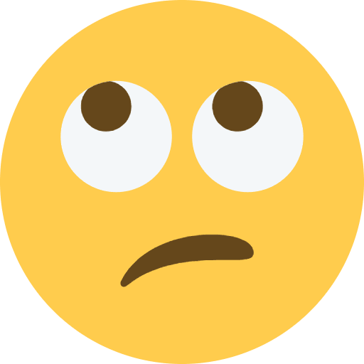 Face With Rolling Eyes Emoji from Twemoji Emoji Set