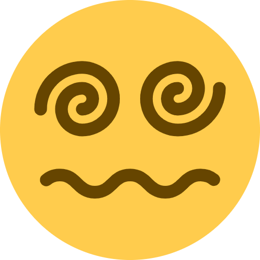 Face With Spiral Eyes Emoji from Twemoji Emoji Set