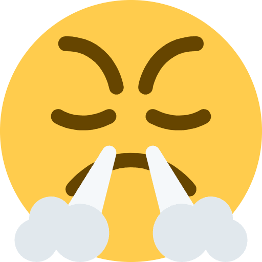 Face With Steam From Nose Emoji from Twemoji Set
