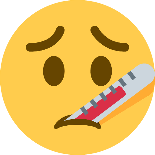 Face With Thermometer Emoji from Twemoji Emoji Set
