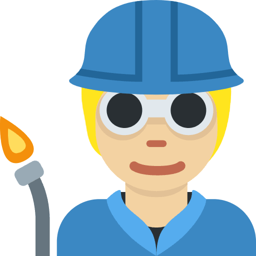 Factory Worker Medium Light Skin Tone Element from Twemoji Emoji Set