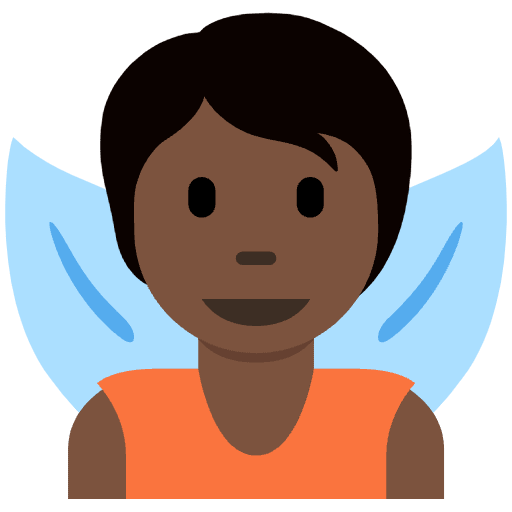 Fairy Dark Skin Tone Emoji from Twemoji Set