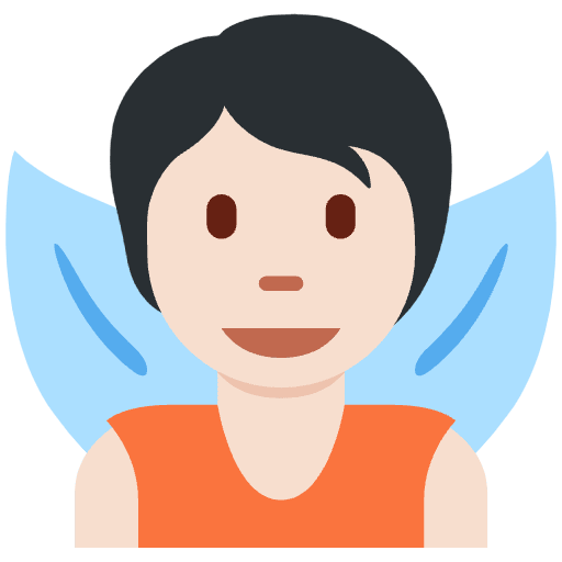 Fairy Light Skin Tone Emoji from Twemoji Set
