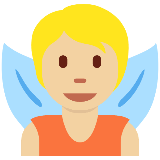Fairy Medium Light Skin Tone Emoji from Twemoji Set