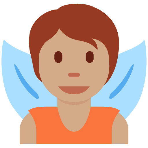 Fairy Medium Skin Tone Emoji from Twemoji Set