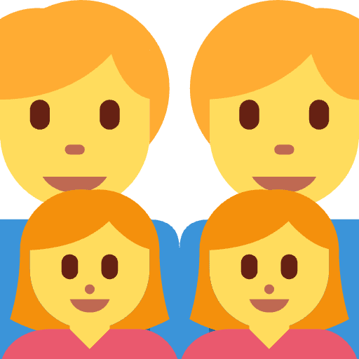 Family Man Man Girl Girl Emoji from Twemoji Emoji Set