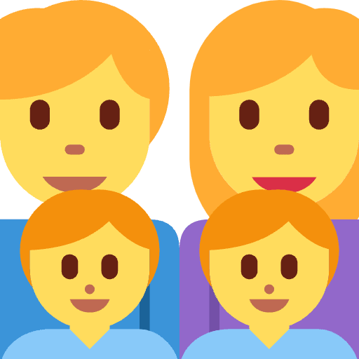 Family Man Woman Boy Boy Emoji from Twemoji Emoji Set