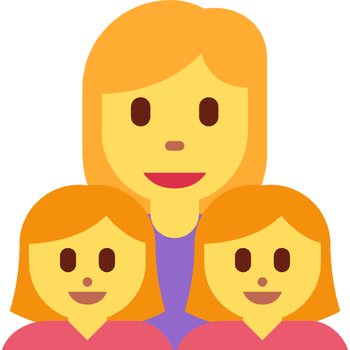 Family Woman Girl Girl Emoji from Twemoji Emoji Set