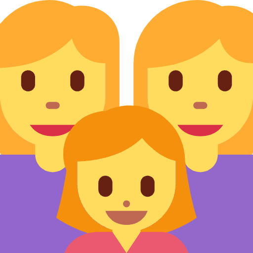 Family Woman Woman Girl Element from Twemoji Emoji Set