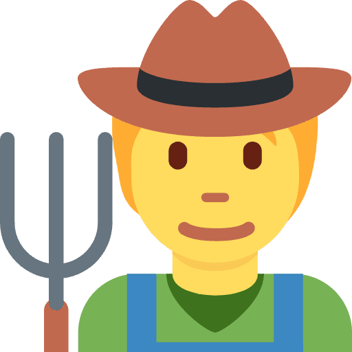 Farmer Emoji from Twemoji Emoji Set