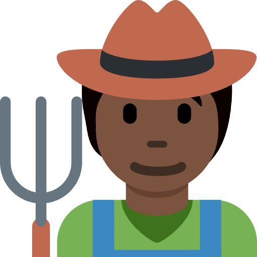 Farmer Dark Skin Tone Element from Twemoji Emoji Set