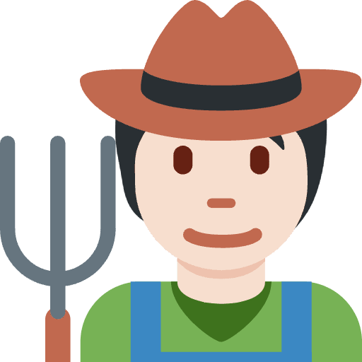 Farmer Light Skin Tone Emoji from Twemoji Emoji Set