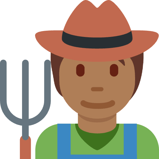 Farmer Medium Dark Skin Tone Emoji from Twemoji Set
