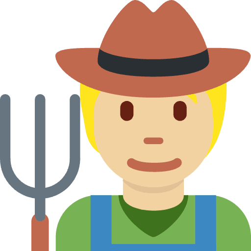 Farmer Medium Light Skin Tone Element from Twemoji Emoji Set