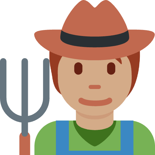 Farmer Medium Skin Tone Emoji from Twemoji Emoji Set