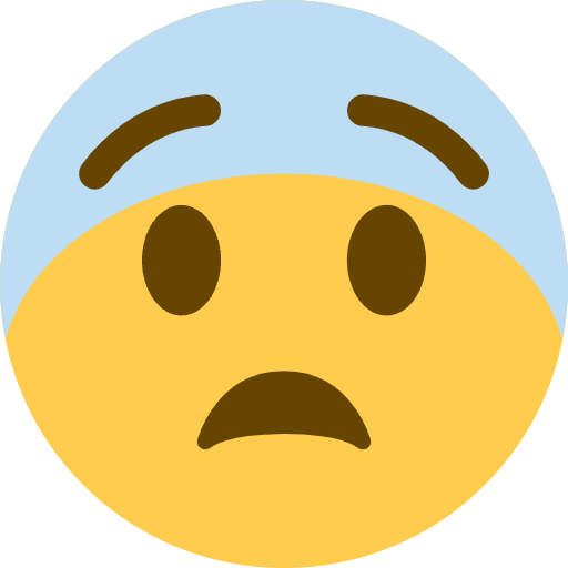 Fearful Face Emoji from Twemoji Set