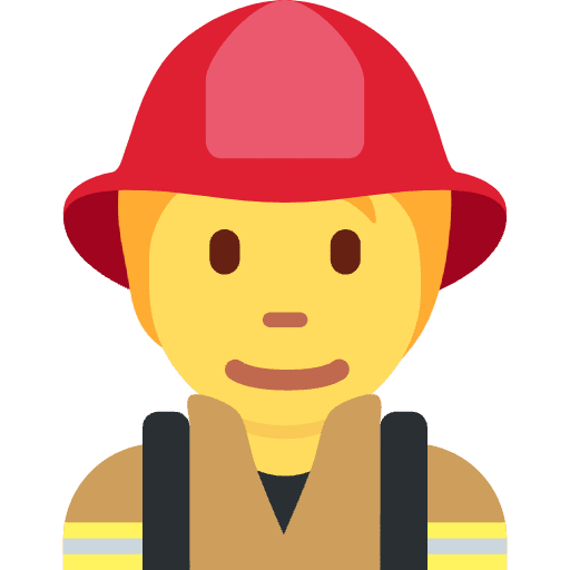Firefighter Emoji from Twemoji Emoji Set