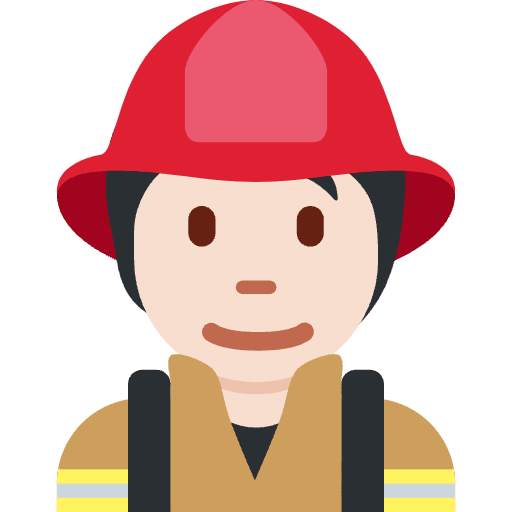 Firefighter Light Skin Tone Emoji from Twemoji Emoji Set