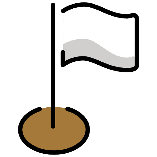 Flagged Point Emoji from OpenMoji Emoji Set