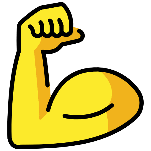 Flexed Biceps Emoji from OpenMoji Emoji Set