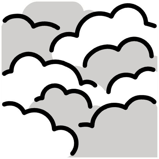 Fog Emoji from OpenMoji Emoji Set