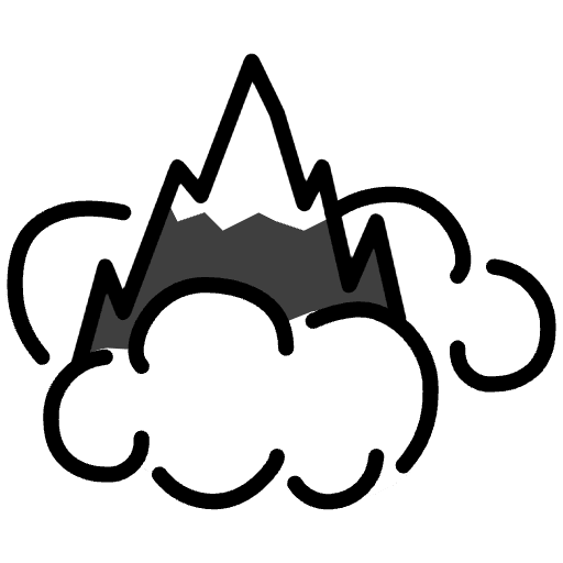 Foggy Mountain Element from OpenMoji Emoji Set