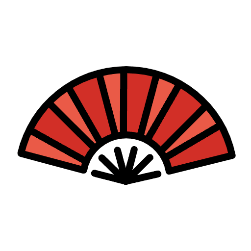 Folding Hand Fan Emoji from OpenMoji Emoji Set