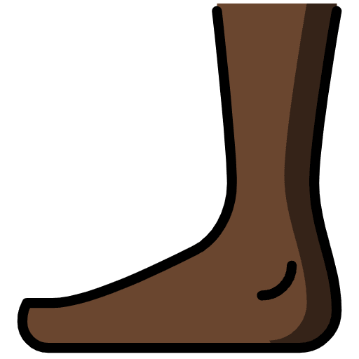 Foot Dark Skin Tone Emoji from OpenMoji Set