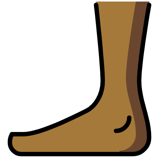 Foot Medium Dark Skin Tone Emoji from OpenMoji Set