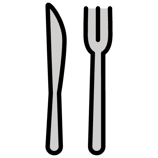 Fork And Knife Element from OpenMoji Emoji Set