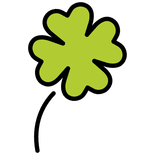 Four Leaf Clover Emoji from OpenMoji Emoji Set