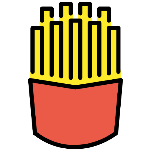 French Fries Emoji from OpenMoji Emoji Set