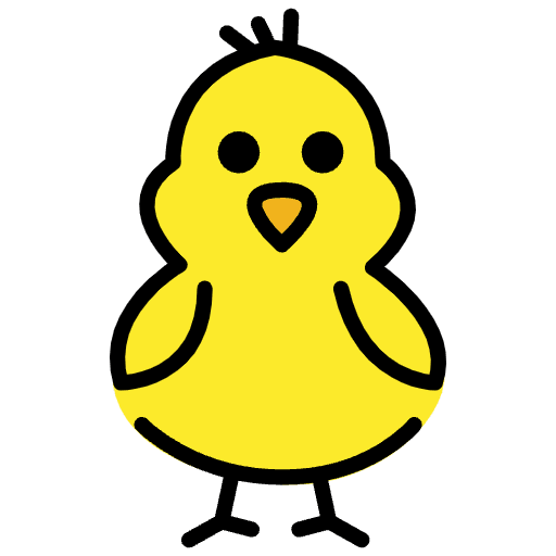 Front Facing Baby Chick Emoji from OpenMoji Emoji Set