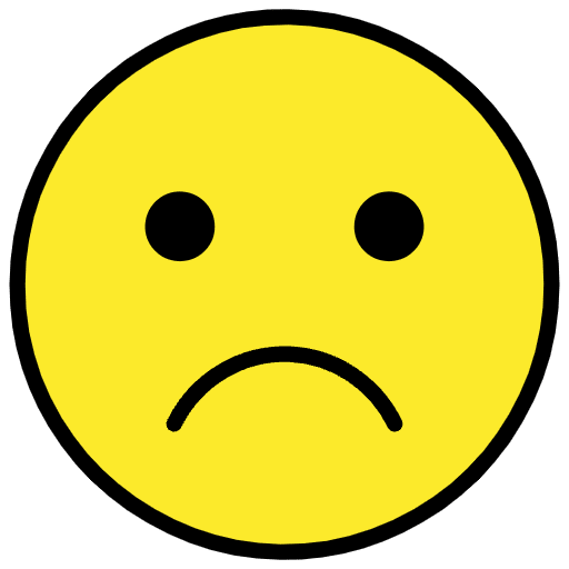 Frowning Face Emoji from OpenMoji Set