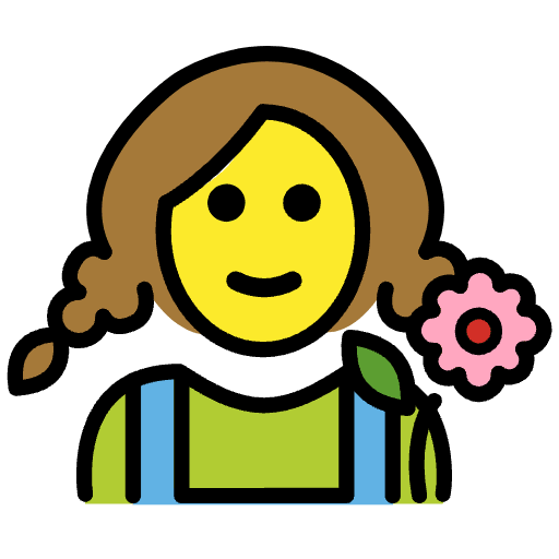 Gardener Woman Emoji from OpenMoji Emoji Set