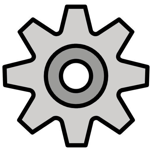 Gear Emoji from OpenMoji Emoji Set