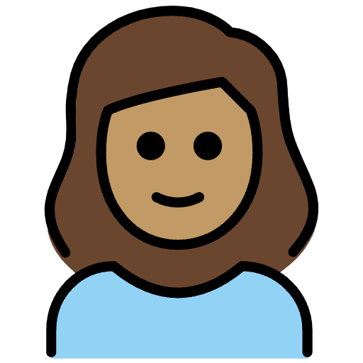 Girl Medium Skin Tone Emoji from OpenMoji Emoji Set