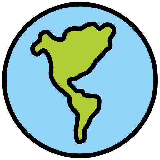 Globe Showing Americas Emoji from OpenMoji Emoji Set