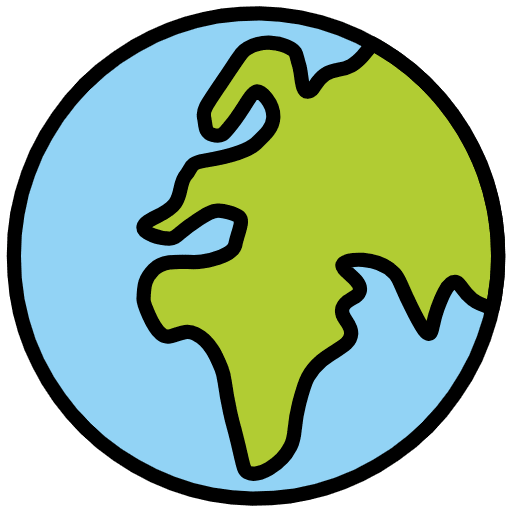 Globe Showing Europe Africa Element from OpenMoji Emoji Set