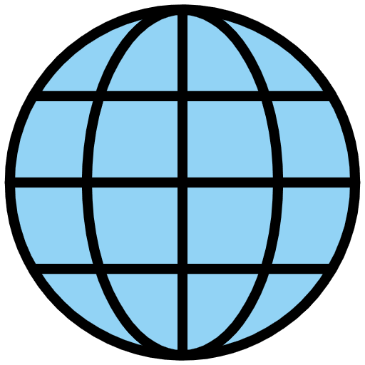 Globe With Meridians Emoji from OpenMoji Emoji Set