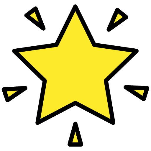 Glowing Star Emoji from OpenMoji Set