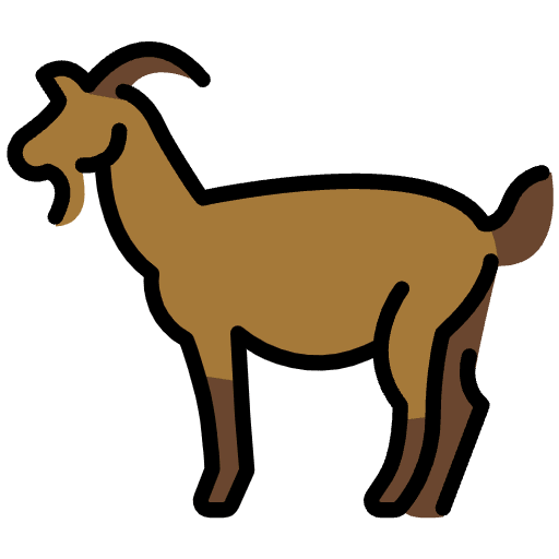 Goat Emoji from OpenMoji Emoji Set