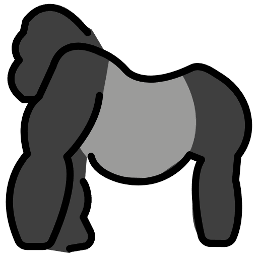 Gorilla Element from OpenMoji Emoji Set